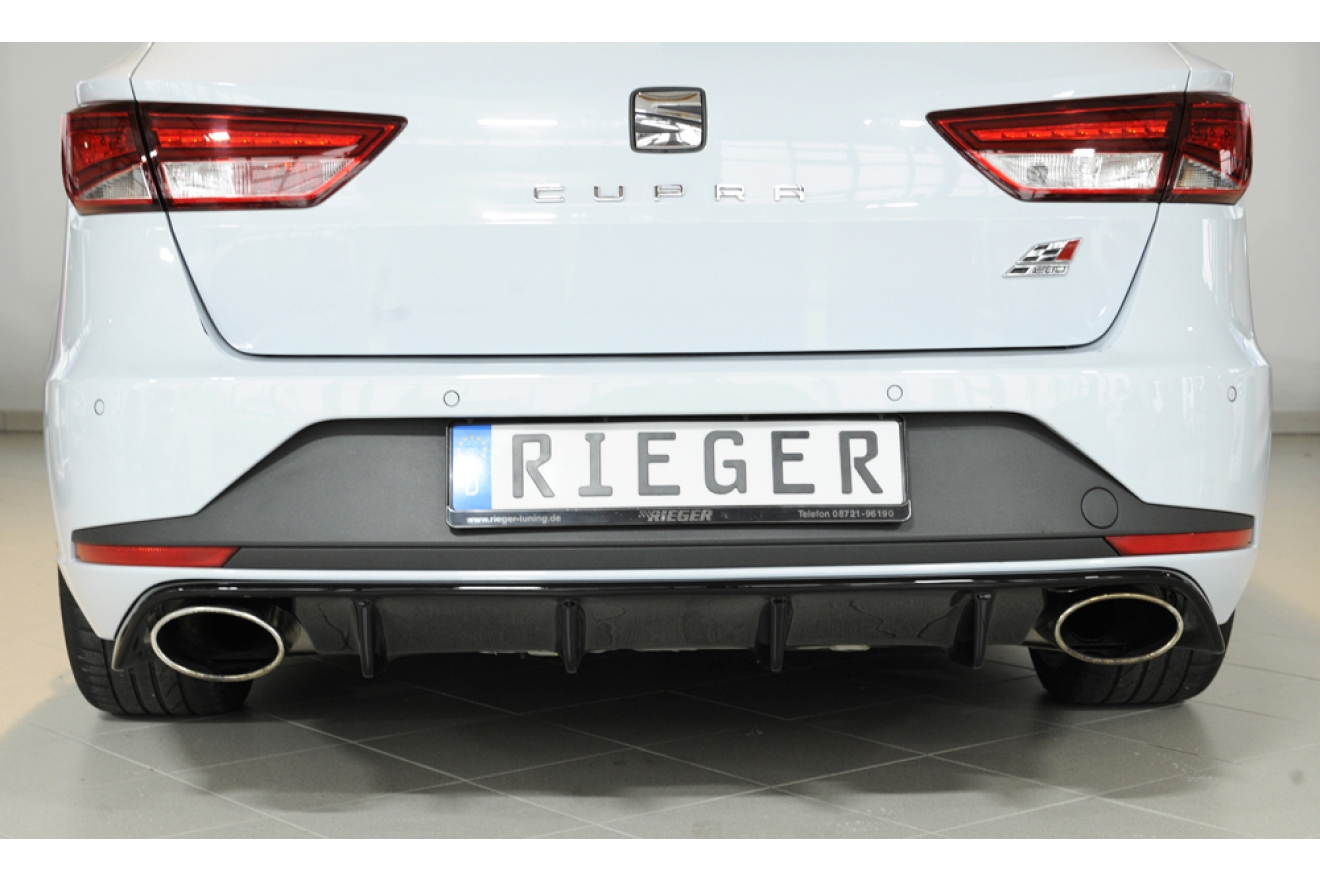 Rieger Heckeinsatz Schwarz Matt Seat Leon 3 ST Cupra, Typ 5F, Bj. 2014